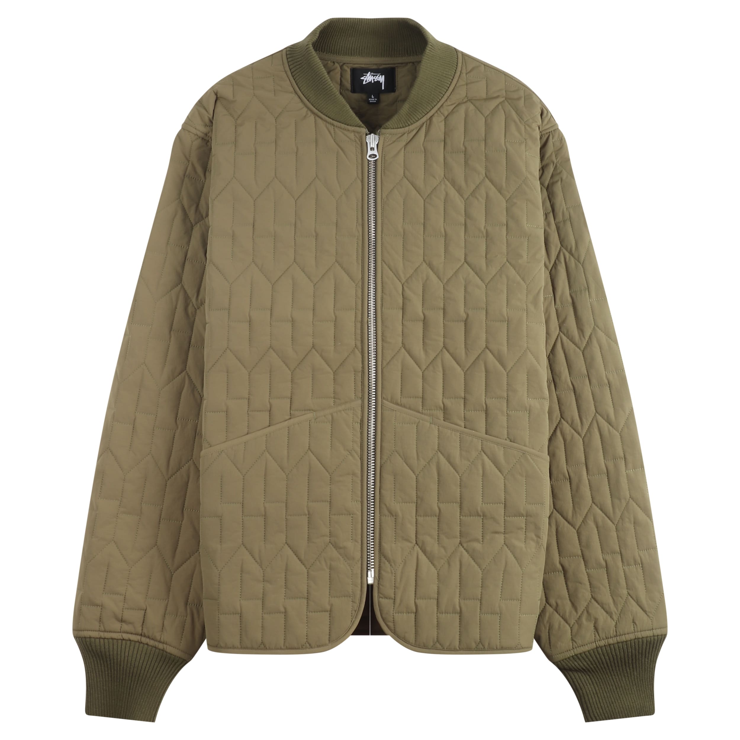 Heren Jassen Stussy S QUILTED LINER JACKET.OLIVE. Direct leverbaar uit
