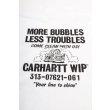 Heren T-shirts Carhartt WIP S/S LESS TROUBLES.WHITE / BLACK. Direct leverbaar uit de webshop van www.vipshop.nl/.