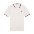 Heren Polo's Fred Perry M3600.WHITE/RED/NAVY. Direct leverbaar uit de webshop van www.vipshop.nl/.